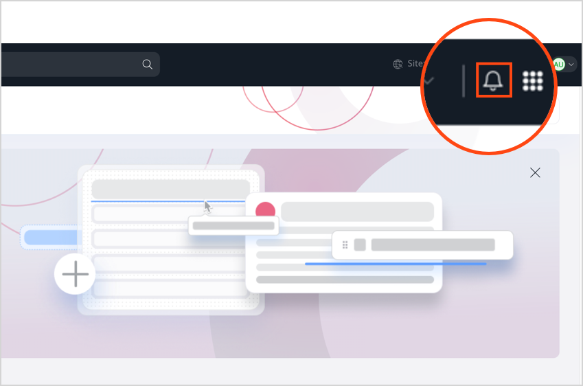 Notification in profile
